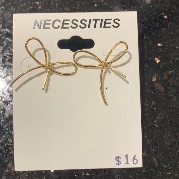 BOW DETAIL EARRINGS - Picture 2 of 2